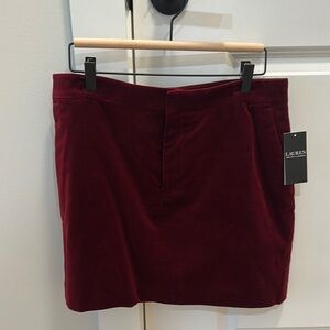 Lauren Ralph Lauren Deep Red Mini Skirt